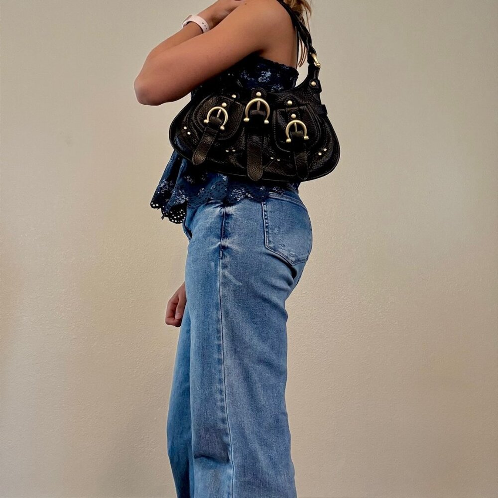 Coccinelle Black Leather Shoulder Bag – Unused Italian Luxury - Picture 11 of 12